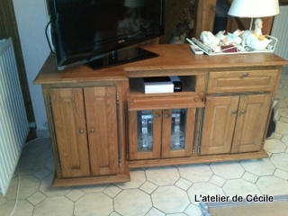 meuble TV chêne